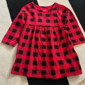 Wonder Nation Red and Black Checkered Shirt